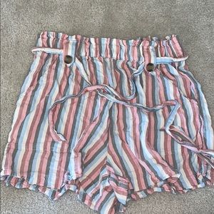 American eagle striped flowy shorts